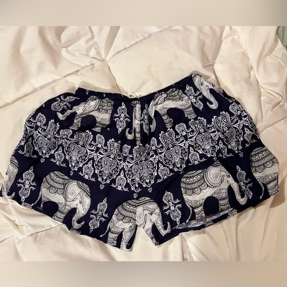 Daisy Island Shorts Bloomers Blue White Elephants India One Size NWT - Picture 4 of 4